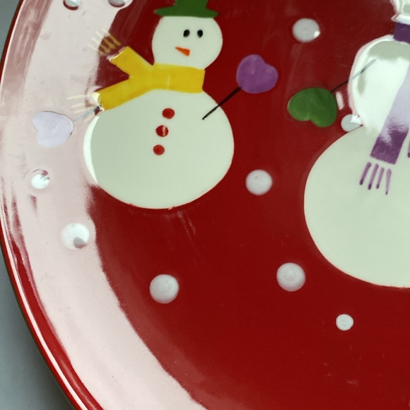 Lot of Pier 1 dinner plates. Snowball design. EUC. Set of 5 - Picture 5 of 6